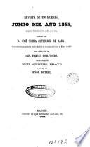 Revista de un muerto, juicio del año 1865