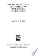 Revista del Instituto de Investigación Musicológica Carlos Vega