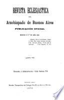 Revista eclesiástica del Arzobispado de Buenos Aires