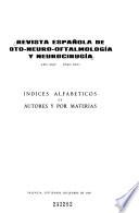 Revista española de oto-neuro-oftalmología y neurocirugía