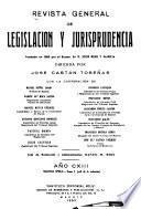 Revista general de legislación y jurisprudencia
