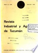 Revista industrial y agrícola de Tucumán