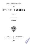 Revista internacional de los estudios vascos