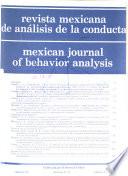 Revista Mexicana de Ana(lisis de la Conducta