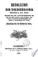 Revolución de Barcelona proclamando la Junta Central