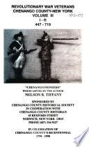 Revolutionary War Veterans, Chenango County, New York