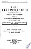 Revue bibliographique belge
