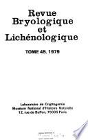 Revue bryologique et lichénologique