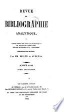 Revue de bibliographie analytique