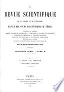 Revue des cours scientifiques de la France et de l'étranger