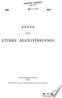 Revue des études augustiniennes