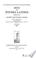 Revue des études latines