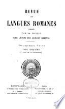 Revue des langues romanes