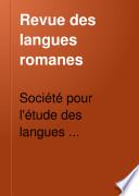 Revue des langues romanes