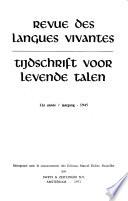 Revue des langues vivantes