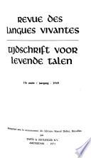 Revue des langues vivantes