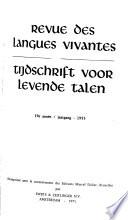 Revue des langues vivantes