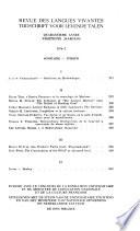 Revue des langues vivantes