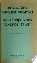 Revue des langues vivantes