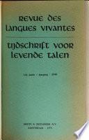 Revue des langues vivantes