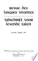 Revue des langues vivantes