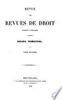 Revue des revues de droit publiées a l'étranger