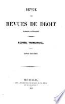 Revue des revues de droit publiées à l'étranger