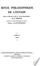 Revue philosophique de Louvain