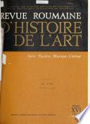 Revue roumaine d'histoire de l'art