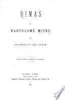 Rimas de Bartolomé Mitre con un prefacio del autor