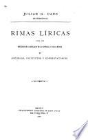 Rimas líricas para los estudios del castellano de la retórica y de la música