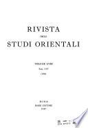 Rivista degli studi orientali