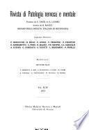 Rivista di patologia nervosa e mentale