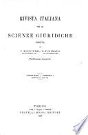 Rivista italiana per le scienze giuridiche