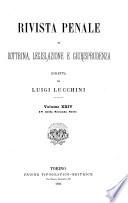 Rivista penale di dottrina, legislazione e giurisprudenza