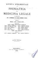 Rivista sperimentale di freniatria e medicina legale delle alienazioni mentali