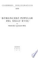 Romancero popular del siglo XVIII.