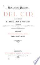 Romancero selecto del Cid