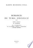 Romancero tradicional de las lenguas hispánicas (español, portugués, catalán, sefardí): Romances de tema odiseico. Edición a cargo de D. Catalán [et al