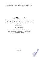 Romancero tradicional de las lenguas hispánicas: Romances de tema odiseico. Edición a cargo de D. Catalán