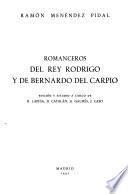 Romanceros del rey Rodrigo y de Bernardo del Carpio