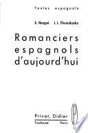 Romanciers espagnols d'aujourd'hui