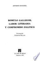 Rómulo Gallegos, labor literaria y compromiso político