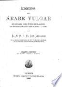 Rudimentos del árabe vulgar que se habla en el imperio de Marruecos, con ejercicios