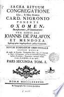 Sacra Rituum Congregatione ... Card. Nigronio ponente Oxomen beatificationis et canonizationis ven. servi Dei Joannis de Palafox et Mendoza ... novum summarium objectionale super dubio ...