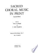 Sacred Choral Music in Print