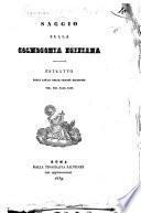 Saggio sulla Cosmogonia Egiziana. Estratto dagli annali delle scienze religiose, etc
