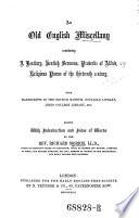 “An” Old English Miscellany
