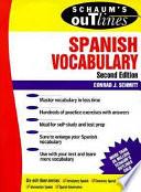 Schaum's Outline of Spanish Vocabulary