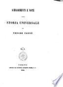 Schiarimenti e note alla Storia Universale di Cesare Cantù